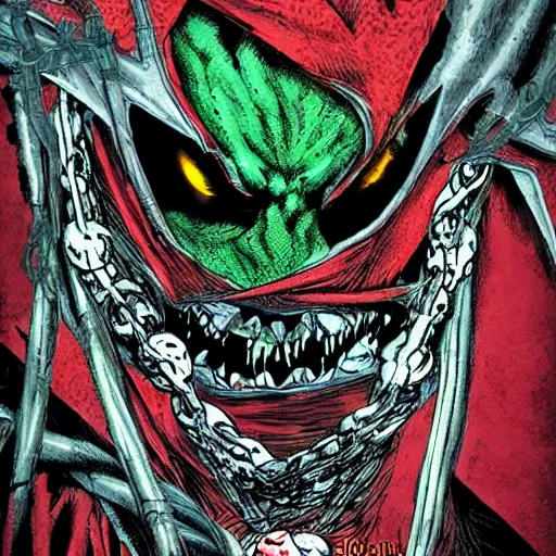 Image similar to spawn in the style of chet zar, masterpiece, post - processing