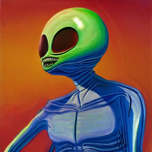 Image similar to alien by wayne thiebaud