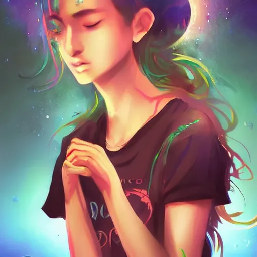 Image similar to seventeen year old female smoking weed for the first time and it goes wrong, by ross tran