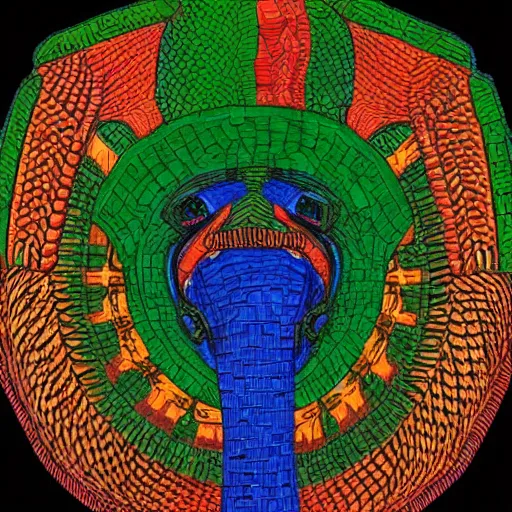 Image similar to portrait of quetzalcoatl