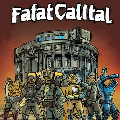 Image similar to fallout vault detailed illustration in comic book style