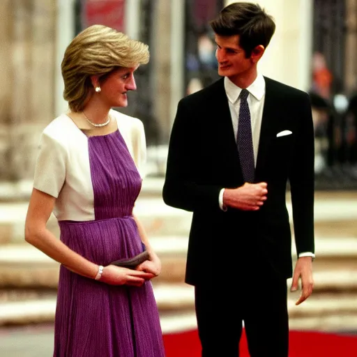 Prompt: Princess Diana meets Garfield