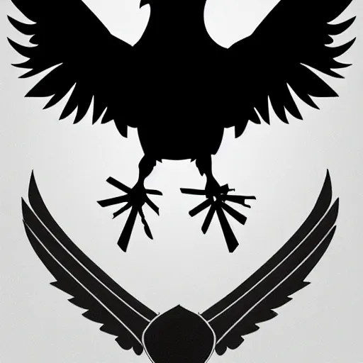 Prompt: family crest depicting a raven with a halo in style of halo emblems, with dramatic lighting, concept art, matte painting, 8 k, highly detailed, artstation