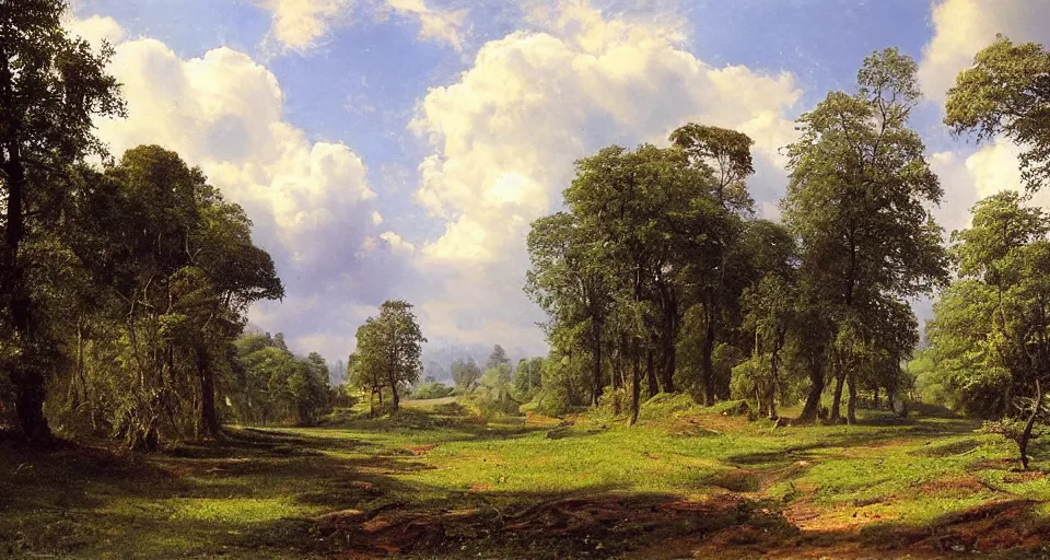 Image similar to the shire, by ivan shishkin