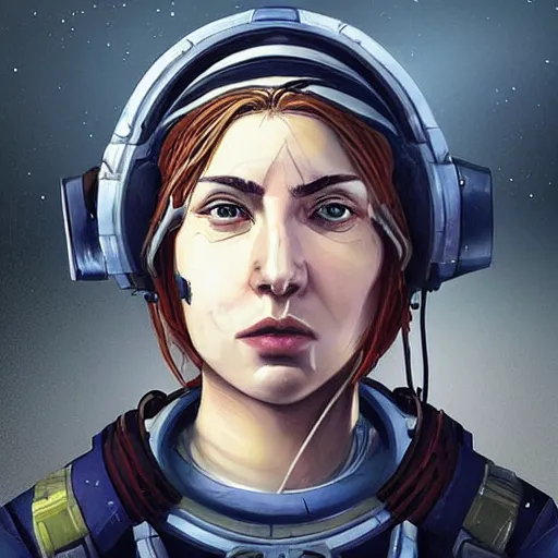 Prompt: “a mid distance portrait of woman wearing a survival outfit, lots of gear. Junkyard in the background. Science fiction. Intricate digital painting. Character portrait. Character design. Concept art. Symmetrical face. Detailed realistic face.”