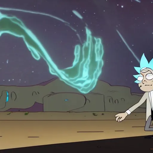 Prompt: still of the real Rick Sanchez from Rick and Morty, 8k