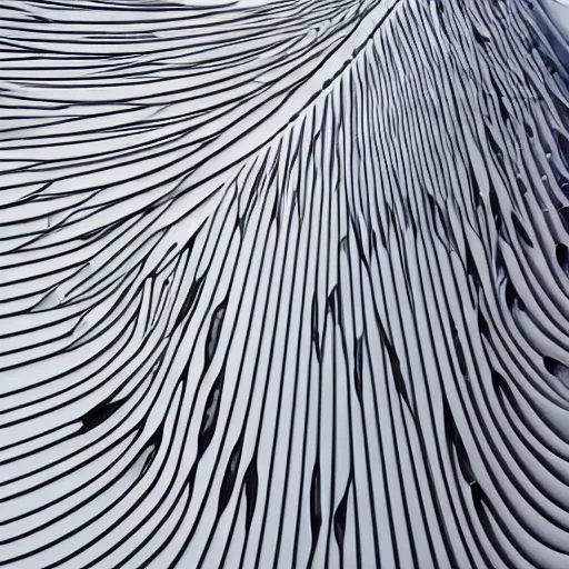 Image similar to stunning beautiful smooth curvilinear dragonfly wings pattern by Zaha Hadid