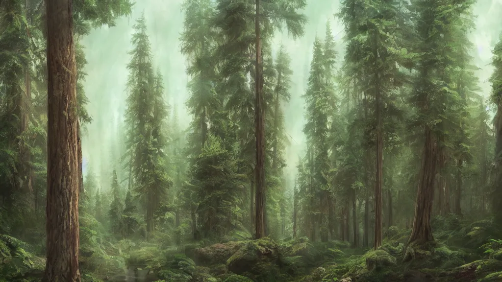 Prompt: Trending on artstation, beautiful forest, detailed matte painting, oil on canvas