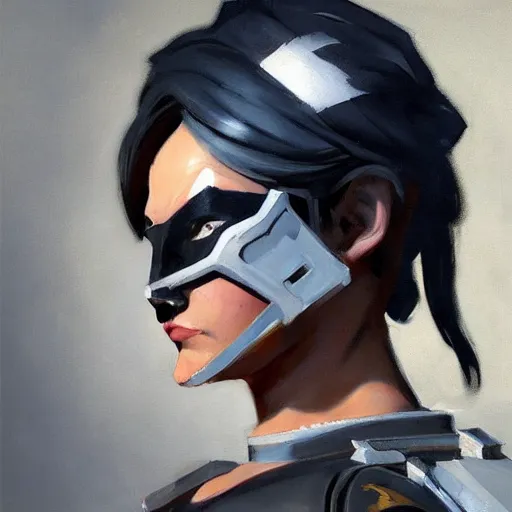 Image similar to greg manchess portrait painting of partially armored banksy as overwatch character, medium shot, asymmetrical, profile picture, organic painting, sunny day, matte painting, bold shapes, hard edges, street art, trending on artstation, by huang guangjian, gil elvgren, ruan jia, randy vargas, greg rutkowski