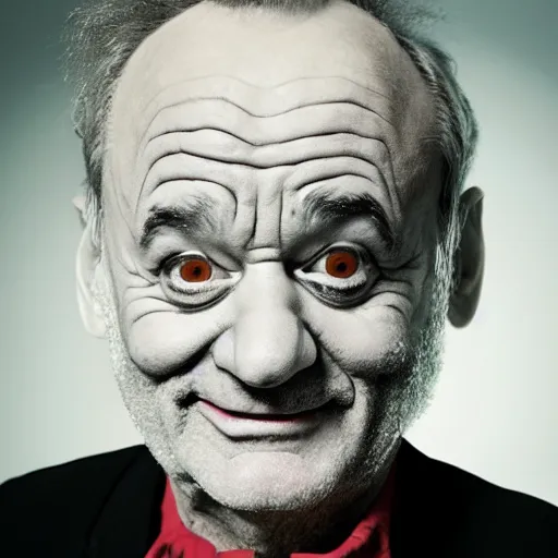 Image similar to bill murray as crusty the clown