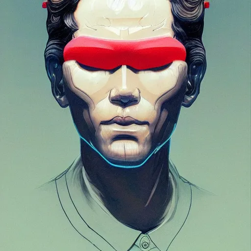 Image similar to prompt : soviet doomer portrait soft light painted by james jean and katsuhiro otomo and erik jones, inspired by akira anime, smooth face feature, intricate oil painting, high detail illustration, sharp high detail, manga and anime 1 9 9 9