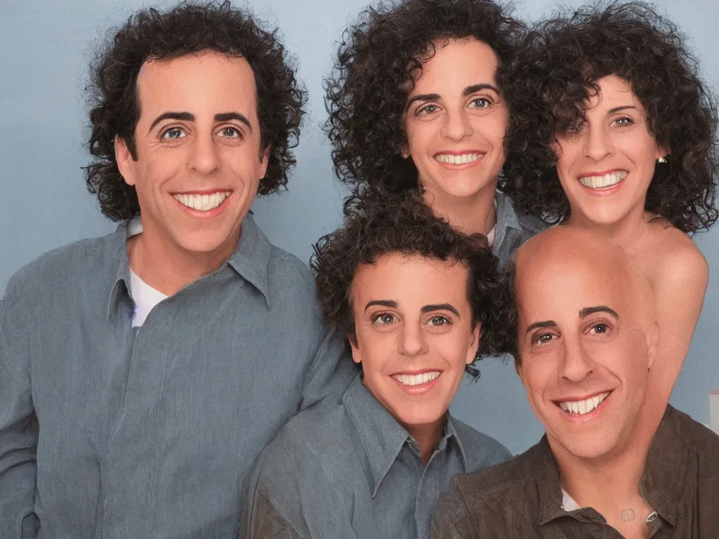 Image similar to The child of Jerry Seinfeld and Elaine Benes, highly detailed, 8kHDR, megapixel,