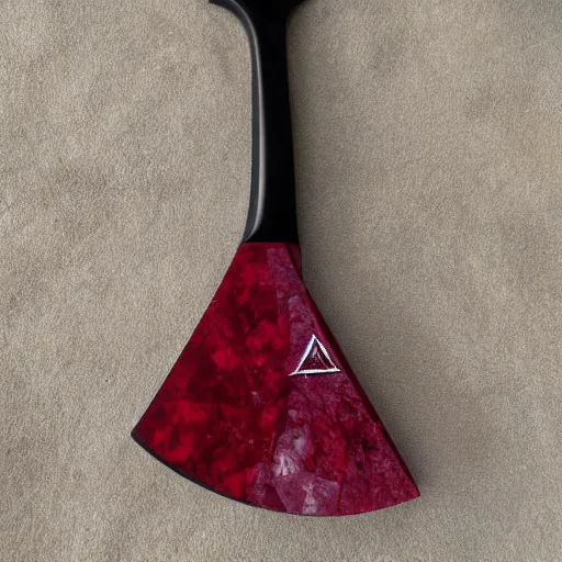 Image similar to axe made of pure ruby