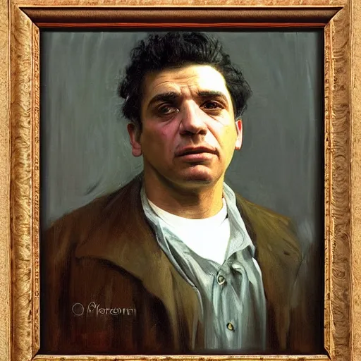 Prompt: Portrait of my cousin vinny, photorealistic, facial details, by Ilya Repin and Asher duran