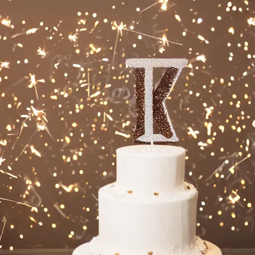 Image similar to cake with hundred sparklers, studio photo shot