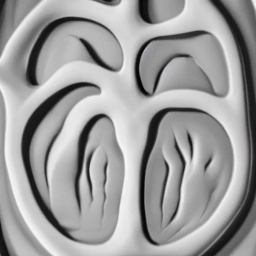 Image similar to x - ray of bio engineered heart carved out of ivory, canon 5 d 5 0 mm lens