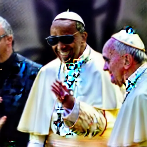 Image similar to pope stevie wonder