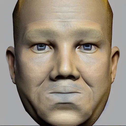 Image similar to of poorly rendered 3 d face