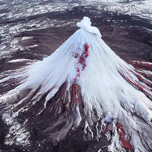 Image similar to volcano eruption made out of ice