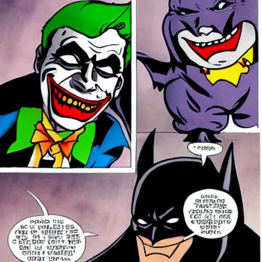 Image similar to batman and joker sharing a nice tin of beans