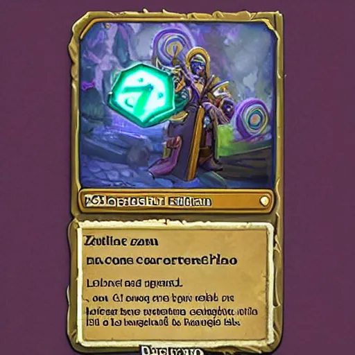 Image similar to Zelenski on Hearthstone card