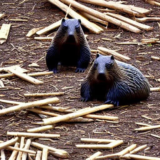 beavers that building city from sticks | Stable Diffusion | OpenArt