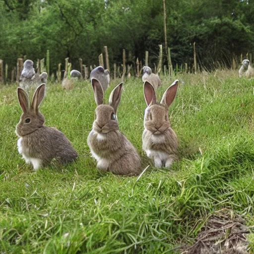 Prompt: the rabbit forest