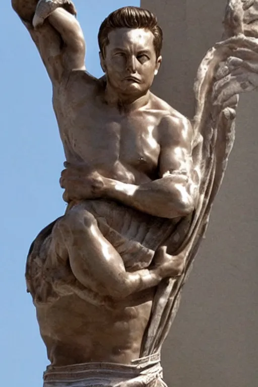 Image similar to Elon Musk as a greek god