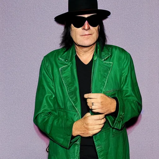 Prompt: Udo Lindenberg wearing a green jacket