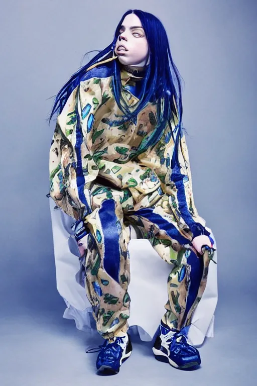 Prompt: half billie eilish half crustacean