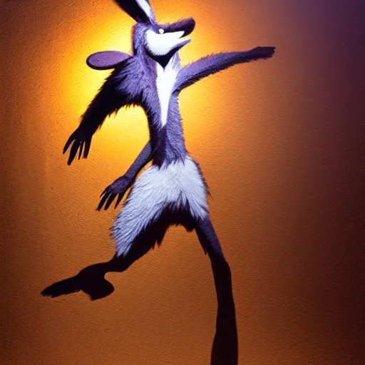 Image similar to portrait of wile e coyote, studio photograph, dramatic lighting