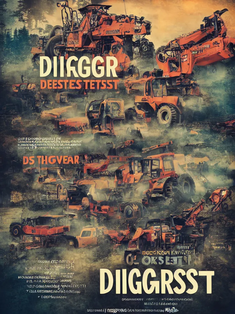 Image similar to poster for the diggerfest festival, diggers, teen vogue, 8 k, high detail, center of focus, rule of thirds, composition, y 2 k aesthetic