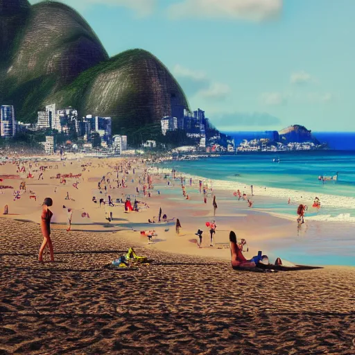 Image similar to praia de ipanema, photorealistic, 8 k