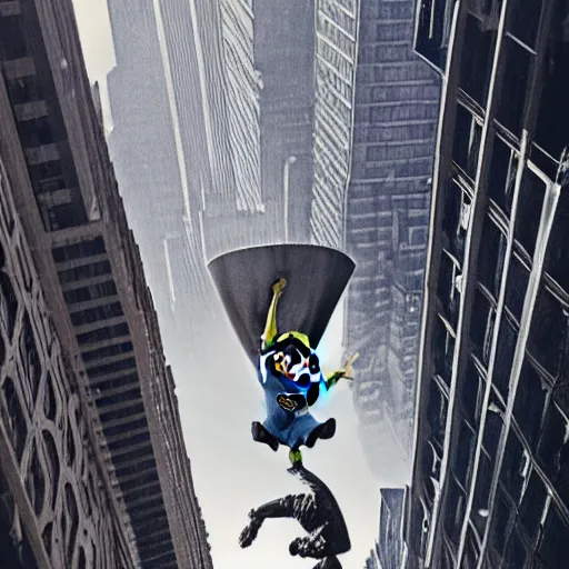 Image similar to A giant minion minion climbing the empire state building holding a Large paper airplane, by james gurney, disney and Dan hillier, 8k, artstation