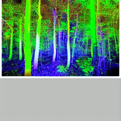 Image similar to rgb chroma forest in the night