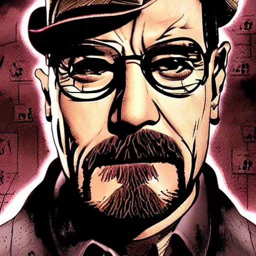 Prompt: dark gritty breaking bad comic book by Garth Ennis