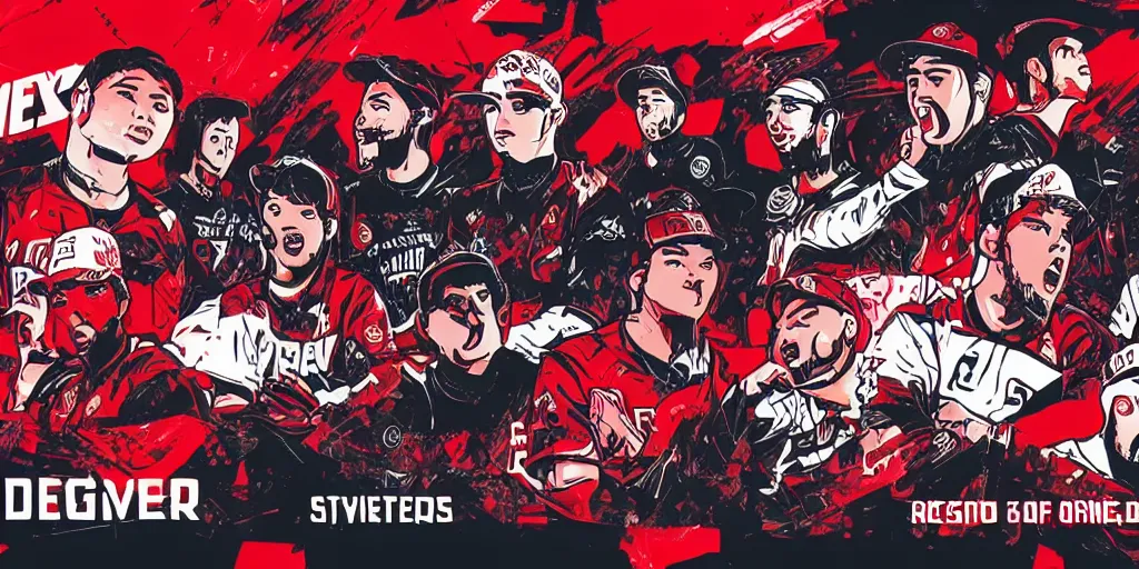 Prompt: hd esports banner background 1 0 0 thieves, art by sesohq