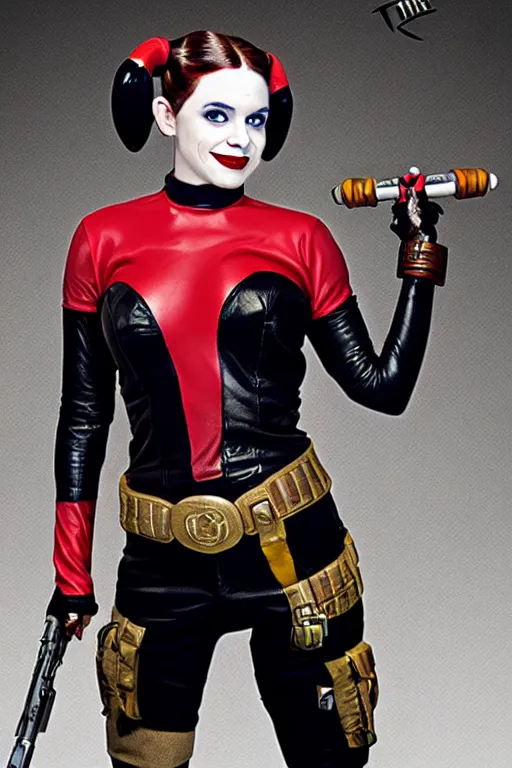 Image similar to Harley Quinn as princess leia