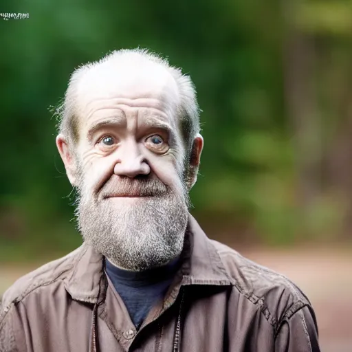 Prompt: george carlin cosplay, photography, portrait,