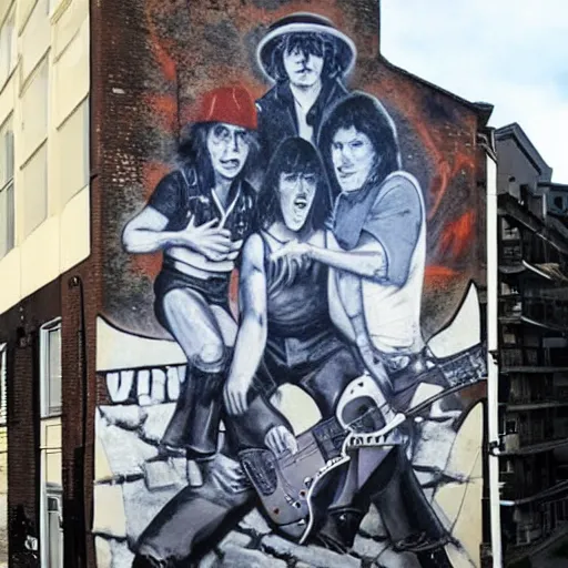 street art mural of AC/DC | Stable Diffusion | OpenArt