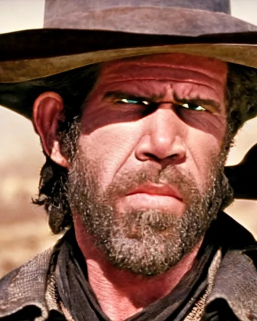 Image similar to film still close up shot of ron perlman in the movie a fistful of dollars. photographic, photography