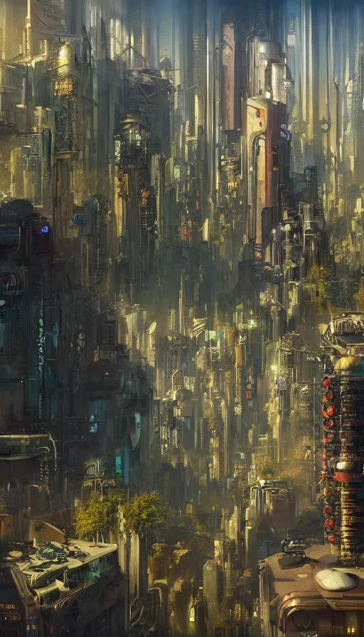 Prompt: hyper realistic cyberpunk city, marihuana, cannabis, made up of plants painted by valerie hammond, tom bagshaw, mucha, gaston bussiere, craig mullins, j. c. leyendecker 8 k