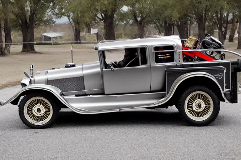 Prompt: pickup truck 1 9 2 2 delorean