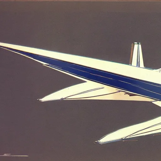Image similar to concept art for convertible plane, painted by syd mead, high quality
