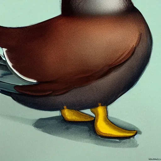 Prompt: A duck in iron armor, award winning, ultra realistic, ultra detailed,