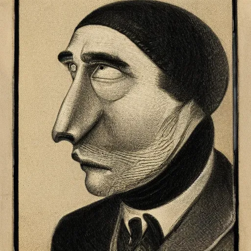 Image similar to portrait of a man with no nose