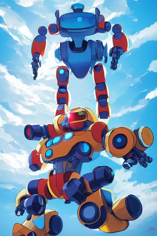 Image similar to metabots medabots medarotto medarot robot minimalist comics, behance hd by jesper ejsing, by rhads, makoto shinkai and lois van baarle, ilya kuvshinov, rossdraws global illumination ray tracing hdr radiating a glowing aura