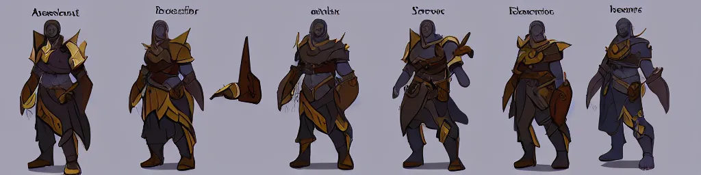 Image similar to dnd paladin character turnaround sheet, rpg, isometric isometric isometric, 8 views, d & d, trending on artstation