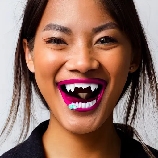 Prompt: fashion accessory holds the sides of your mouth up into a smile, product photo, detailed, 4k