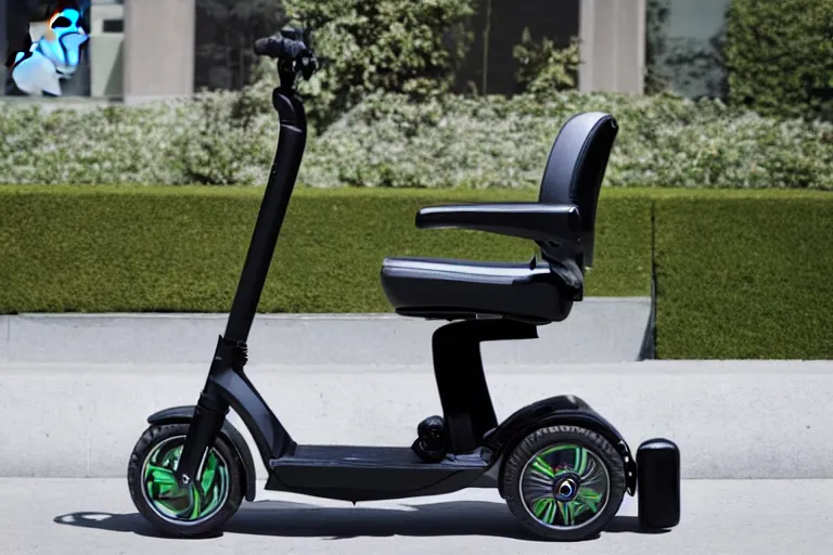 Image similar to a mobility scooter designed and produced by apple inc.